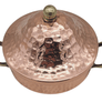 Handmade Hammered Red Copper Tajin with Stainless Steel Core - 5.5 Inch