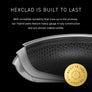 HexClad Hybrid Nonstick 6-Piece Fry Pan Set, 8, 10, and 12-Inch Frying Pans with Tempered Glass Lids, Stay-Cool Handles, Dishwasher-Friendly, Induction Ready, Compatible with All Cooktops