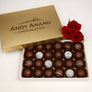 Andy Anand Champagne, Rum, Irish Cream & Kahlua Belgian Chocolate Truffles, 24 pc – Gift Boxed for Birthday, Christmas & Anniversary
