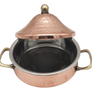 Handmade Hammered Red Copper Tajin with Stainless Steel Core - 4.7 Inch
