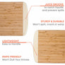 Large Wood Cutting Board for Kitchen 14x11 inch - Bamboo Chopping Board with Juice Groove - Wooden Serving Tray