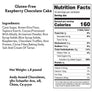 Andy Anand Gluten-Free Raspberry Chocolate Truffle Cake, 9-Inch, 2.8 lb – Handcrafted, Real Chocolate & California Cream, Birthday Gift Box