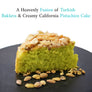 Andy Anand Baklava Pistachio Cake, 9-Inch, 2.8 lb – Turkish Baklava & California Pistachio Fusion, Freshly Baked, Birthday Gift Box