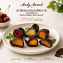 Andy Anand Dark Chocolate Covered Fruits Gift Box, 20 pc – Cherry, Pear, Pumpkin, Orange, Peach & Orange Peel, California Made Gourmet Gift