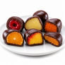 Andy Anand Dark Chocolate Covered Fruits Gift Box, 20 pc – Cherry, Pear, Pumpkin, Orange, Peach & Orange Peel, California Made Gourmet Gift