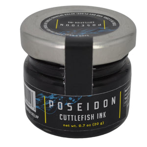 Poseidon Cuttlefish Squid Ink, Tinta Calamar, Nero di seppia, 0.7 oz ea jar from Sardinia Italy