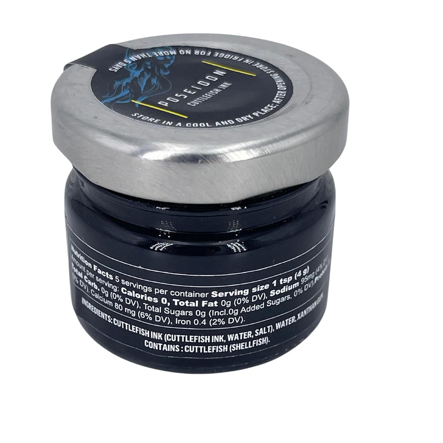 Poseidon Cuttlefish Squid Ink, Tinta Calamar, Nero di seppia, 0.7 oz ea jar from Sardinia Italy