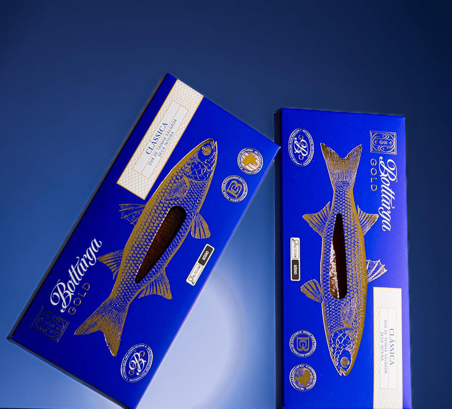 Bottarga Gold - Bottarga di Muggine - Dried Mullet Fish Roe - Italian Bottarga Style - Made From Wild Caught Mullet Fish from St. Cathrina 3.5 oz - Recipe Book Included