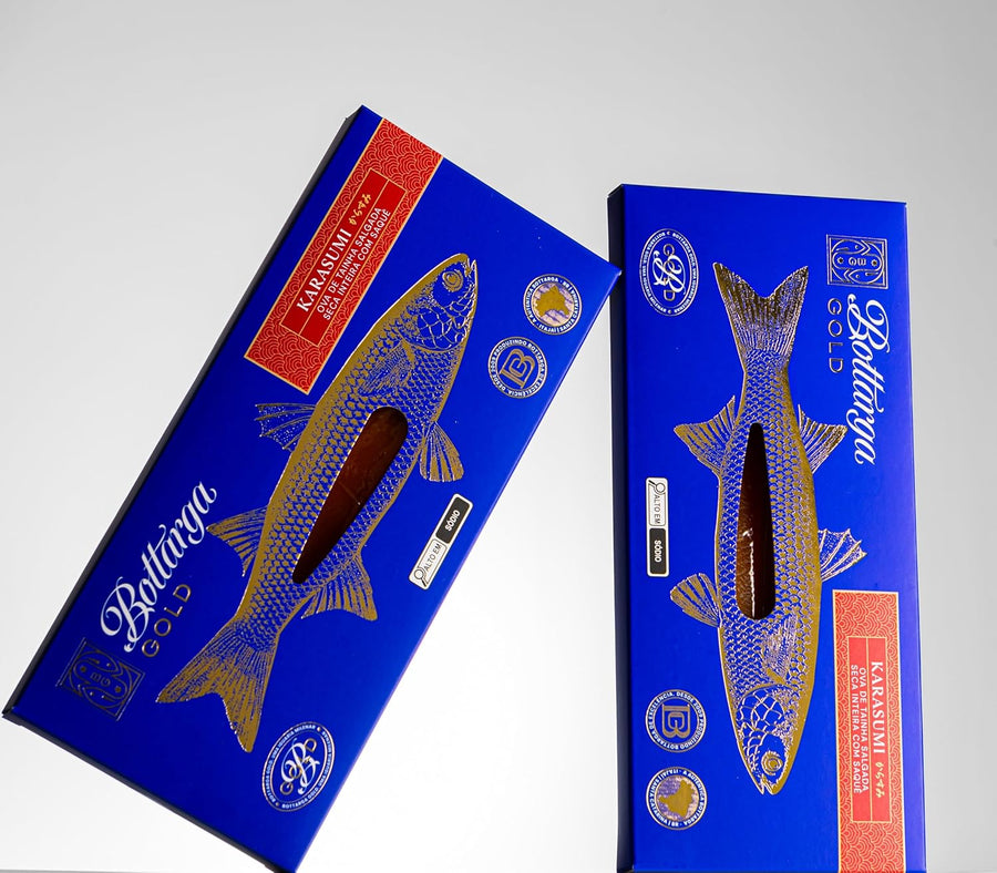 Bottarga Gold - Karasumi – Taiwanese Bottarga Style Dried Mullet Roe | Wild-Caught, Premium Quality | Gourmet Seafood Delicacy (X Large)