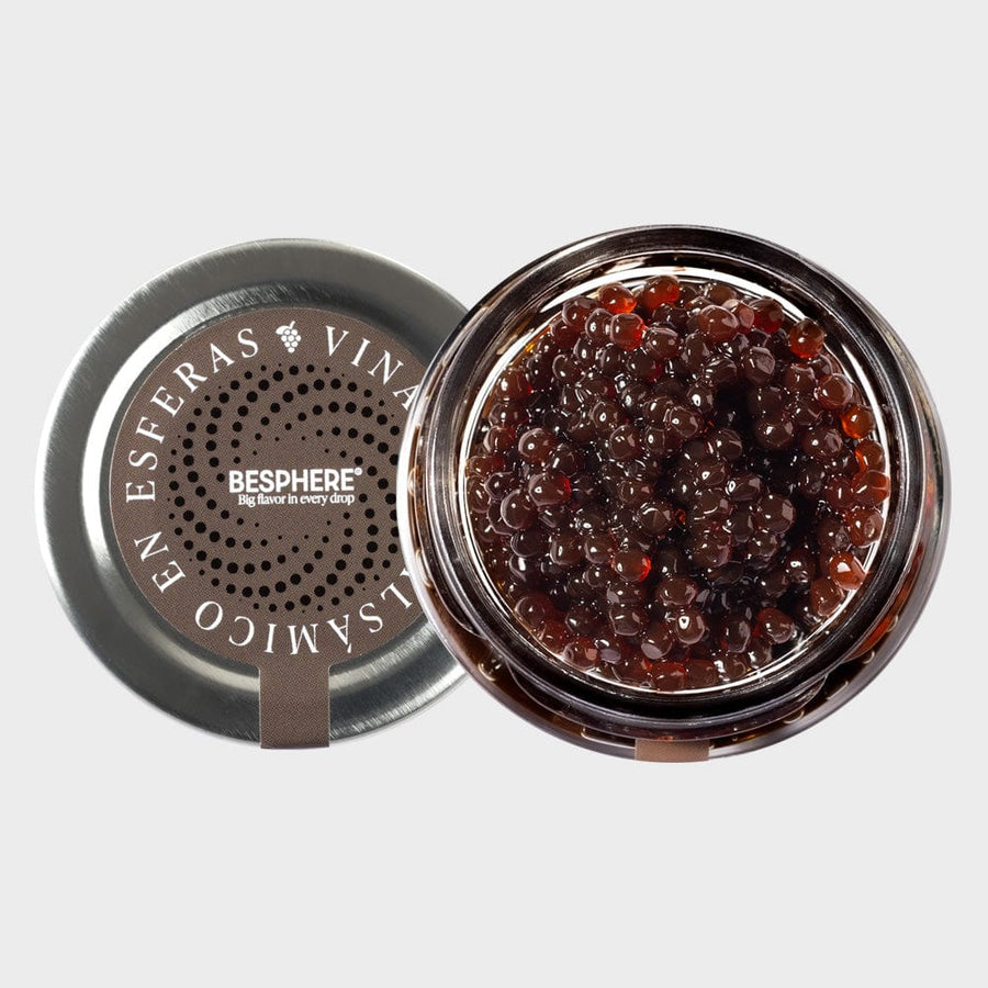 BESEPHERE - Aged Balsamic Vinegar from Modena Caviar Shaped Pearls - 1.73 oz - Excellent for food Topping - Can be cooked and can be baked