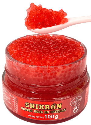 Eurocaviar - Shikran - Red Shrimp Caviar Pearls 3.52 oz [100 g] [Premium Caviar Alternative]