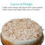 Andy Anand Sugar-Free Coconut Lemon Cake, 2.8 lb – Real Lemon Ganache & Shredded Coconut, Stevia Sweetened, Keto & Diabetic-Friendly Gift