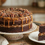 Andy Anand Sugar-Free Turtle Pecan Cake, 2.8 lb – Dark Chocolate, Caramel & Toasted Pecans, Keto & Diabetic-Friendly, Birthday Gift Box