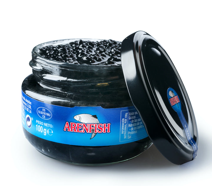 Smoked Herring Black Caviar Pearls