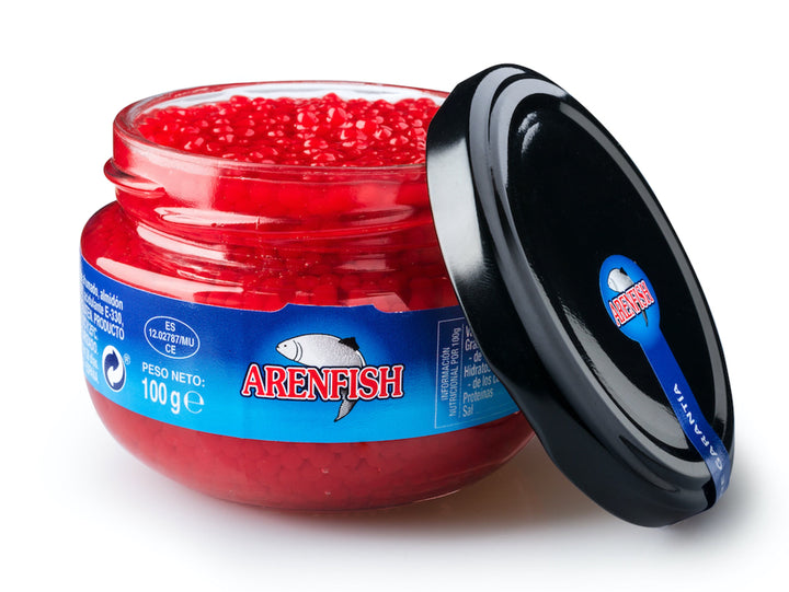 Smoked Herring Red Caviar Pearls 