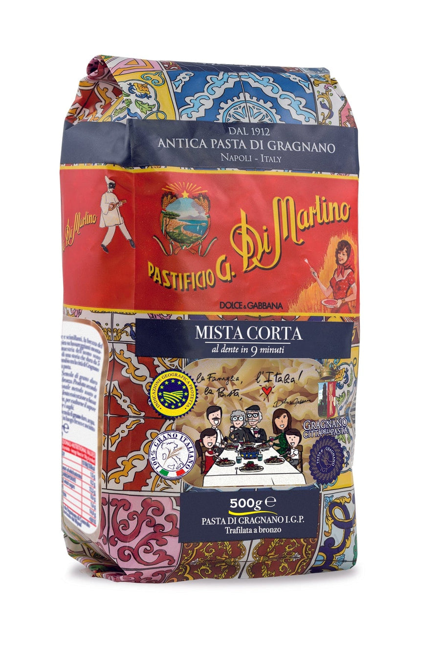 Dolce & Gabana - Di Martino  - MISTA CORTA "Mixed Short Pasta"  - Pack 6 x 1.1 lb - Premium Pasta IMPORTED FROM ITALY 