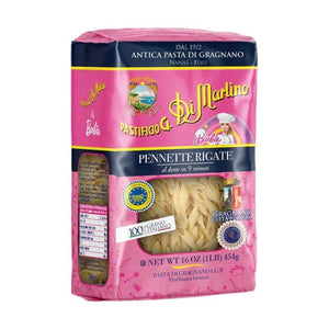 Barbie - Di Martino  - PENNETTE RIGATE  -  12 x 1 lb - Premium Pasta IMPORTED FROM ITALY 