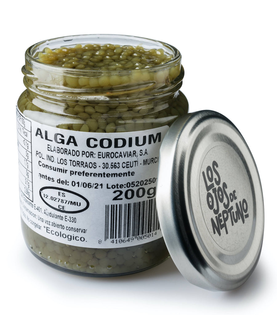 Eurocaviar - Vegan - Black Caviar Pearls of Seaweeds "Eyes of Neptune", 7 oz - KOSHER