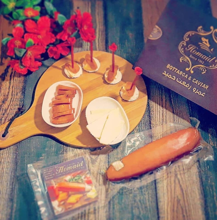 Homaid Egyptian Bottarga - بطارخ بوري بلدي انتاج عمرو رفعت حميد بورسعيد - (Dried Mullet Roe) 3.19 ~ 4.2 oz - Duke's Gourmet